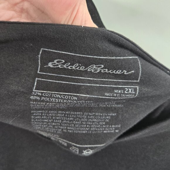 Eddie Bauer Black Crew Neck Long Sleeve Shirt XXL - Picture 4 of 8